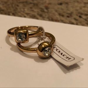 Coach Duo Rings Sz 8